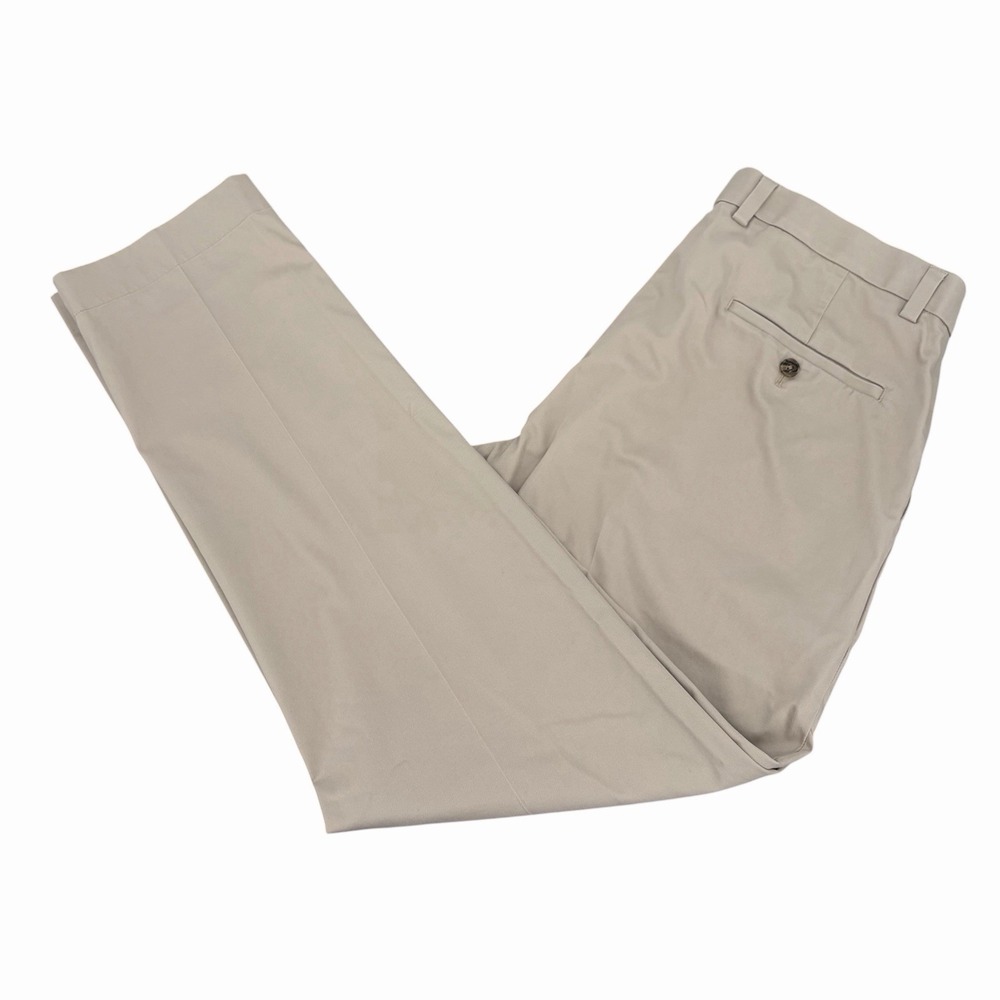 Brooks Brothers Pants Men 35x32 Khaki Beige Advantage Clark Chino Preppy Stretch